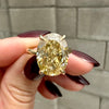 Olivia FLUSH (6.2ct) Canary Oval Engagement Ring