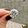 Danielle 4 Carat Round Moissanite Engagement Ring w/ Hidden Halo & 14k Yellow Gold Setting