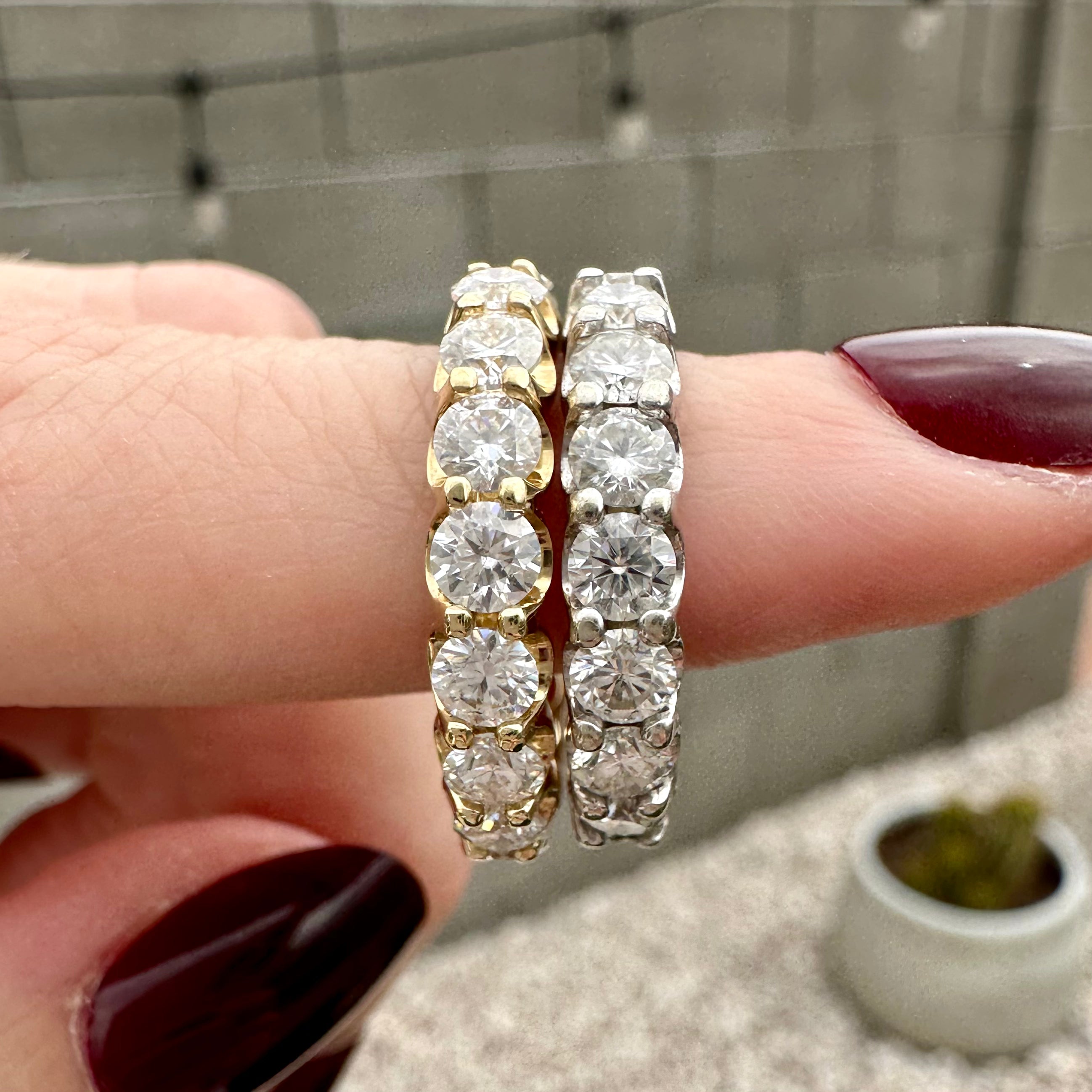 Ellie 3.5mm Moissanite Eternity Band - TOVAA