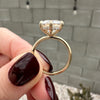 Danielle (4ct) Round Moissanite Engagement Ring (+) Hidden Halo