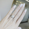 Danielle 4.5ct Round Moissanite Engagement Ring w/ 14k White Gold Hidden Halo Setting - TOVAA