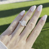 Lyndsey Moissanite Hidden Halo Cushion Engagement Ring (4.7ct) w/ 14K White Gold Setting - TOVAA VIDEO
