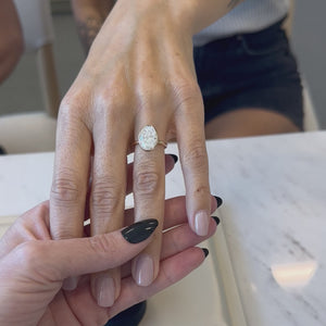 Bella Flush (5.2ct) Oval Moissanite Engagement Ring