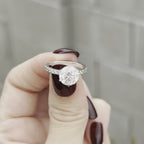 Becca 2.5ct Round Brilliant Moissanite Engagement Ring w/ Pavé Band (Size 5.5) - TOVAA 