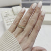 Beau Oval Eternity Band w/ 3.5mm & 2.5mm Oval Moissanite Stones - TOVAA