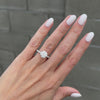 Destiny 3.5 Carat Round Moissanite Engagement Ring w/ Hidden Halo 14k White Gold Band - TOVAA