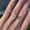 Olivia 4.7 Ct Hidden Halo Oval Moissanite Engagement Ring W/ 2-Tone Band - VIDEO