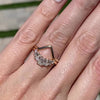 Bergetta Moissanite Contour Band w/ Tapered Baguettes & 14k Yellow Gold Setting - TOVAA