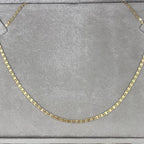Mirror Link Chain 14k Gold Necklace - TOVAA