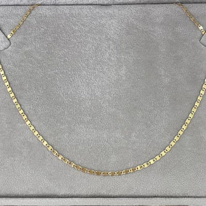 Mirror Link Chain 14k Gold Necklace - TOVAA