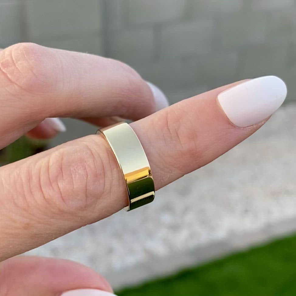 TOVAA Flat Cigar Band w/ 14k Yellow Gold Band - Video