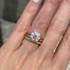 Danielle 3.5ct Solitaire Moissanite Engagement Ring w/ 4-Prong 14K Yellow Gold Setting - TOVAA