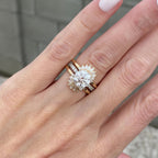 Gabriella Moissanite Ring Guard w/ 14k Yellow Gold Band - TOVAA