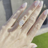 Olivia 5.04ct Oval Lab Diamond Engagement Ring w/ 2-Tone 14k White & Yellow Gold Setting (Size 5) - TOVAA