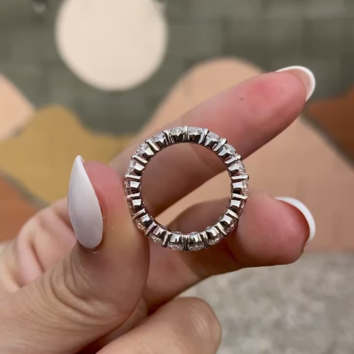 Faith Large Moissanite Oval Eternity Band (Size 6.5) - TOVAA