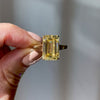 Stella 5.3 Carat Yellow Moissanite Emerald Cut Engagement Ring w/ 18k Yellow Gold Band VIDEO 2