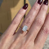 Kate 4 Carat Emerald Moissanite Engagement Ring W/ 14k Yellow Gold Flush Setting  - All Angles Video