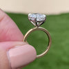Olivia FLUSH (3ct) Oval Moissanite Engagement Ring / 2-Tone