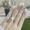 Olivia 4.7 Solitaire Moissanite Engagement Ring w/ 2-Tone 4-Prong Band - TOVAA