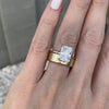 Kate FLUSH (3.55ct) Radiant Moissanite Engagement Ring