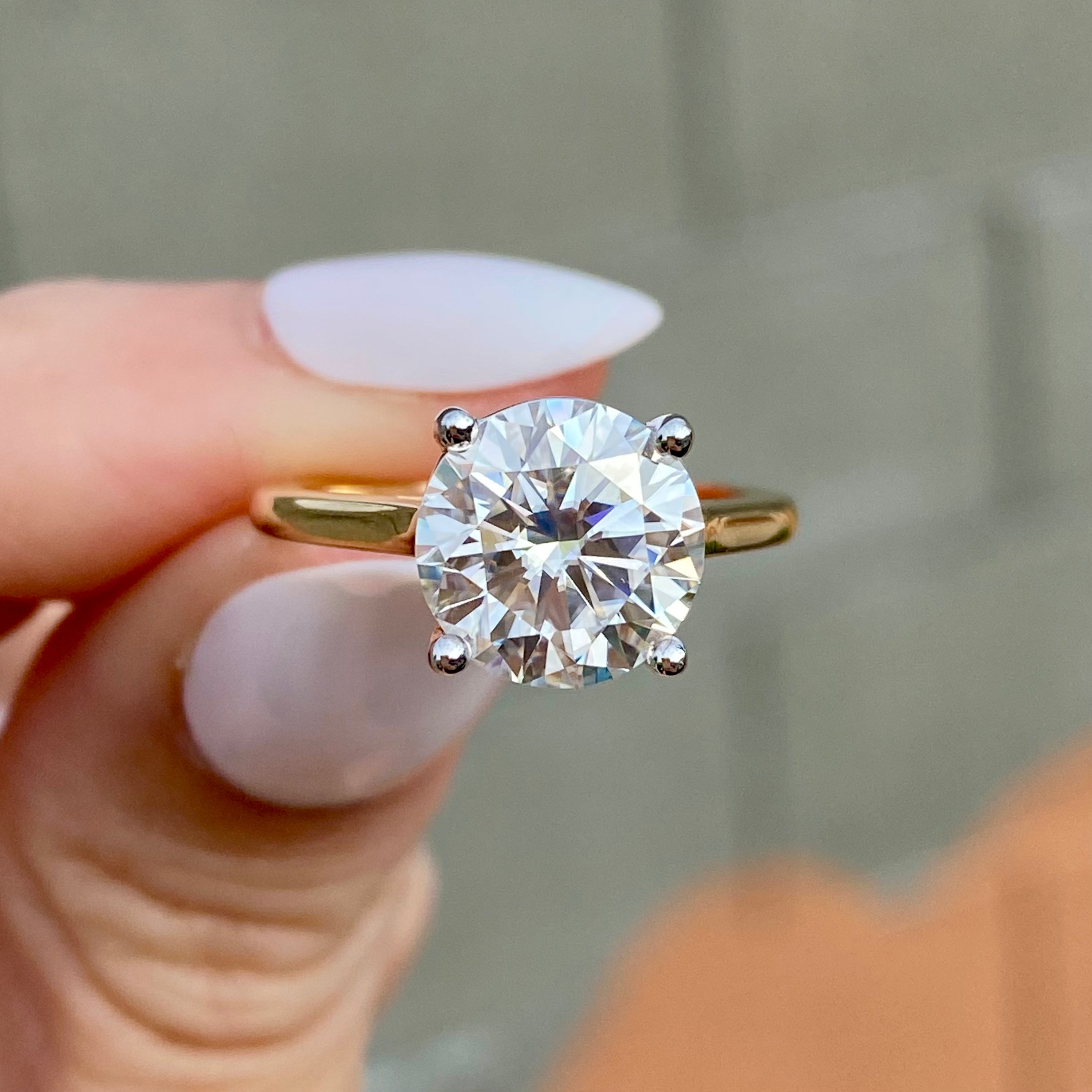 Morgan 3ct Solitaire Moissanite Engagement Ring - TOVAA