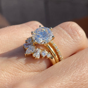 Lauren Moissanite Contour Band - TOVAA