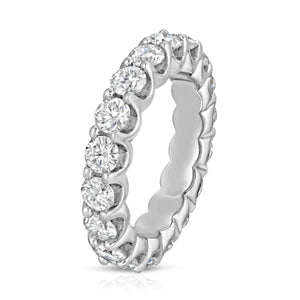 Ellie 3.5mm Colorless Round Brilliant Moissanite Eternity Band - TOVAA