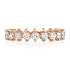 Maya 2.5mm Moissanite Compass Prong Eternity Band - TOVAA