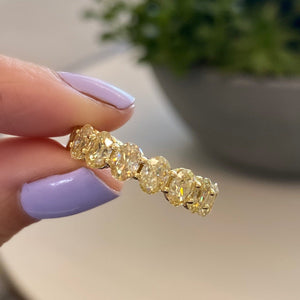 Faith (5.5x4mm) Oval Moissanite Eternity Band-TOVAA