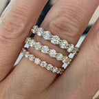 Bree 2.5 / 3.0 / 3.5mm Round Brilliant Moissanite Eternity Band - TOVAA