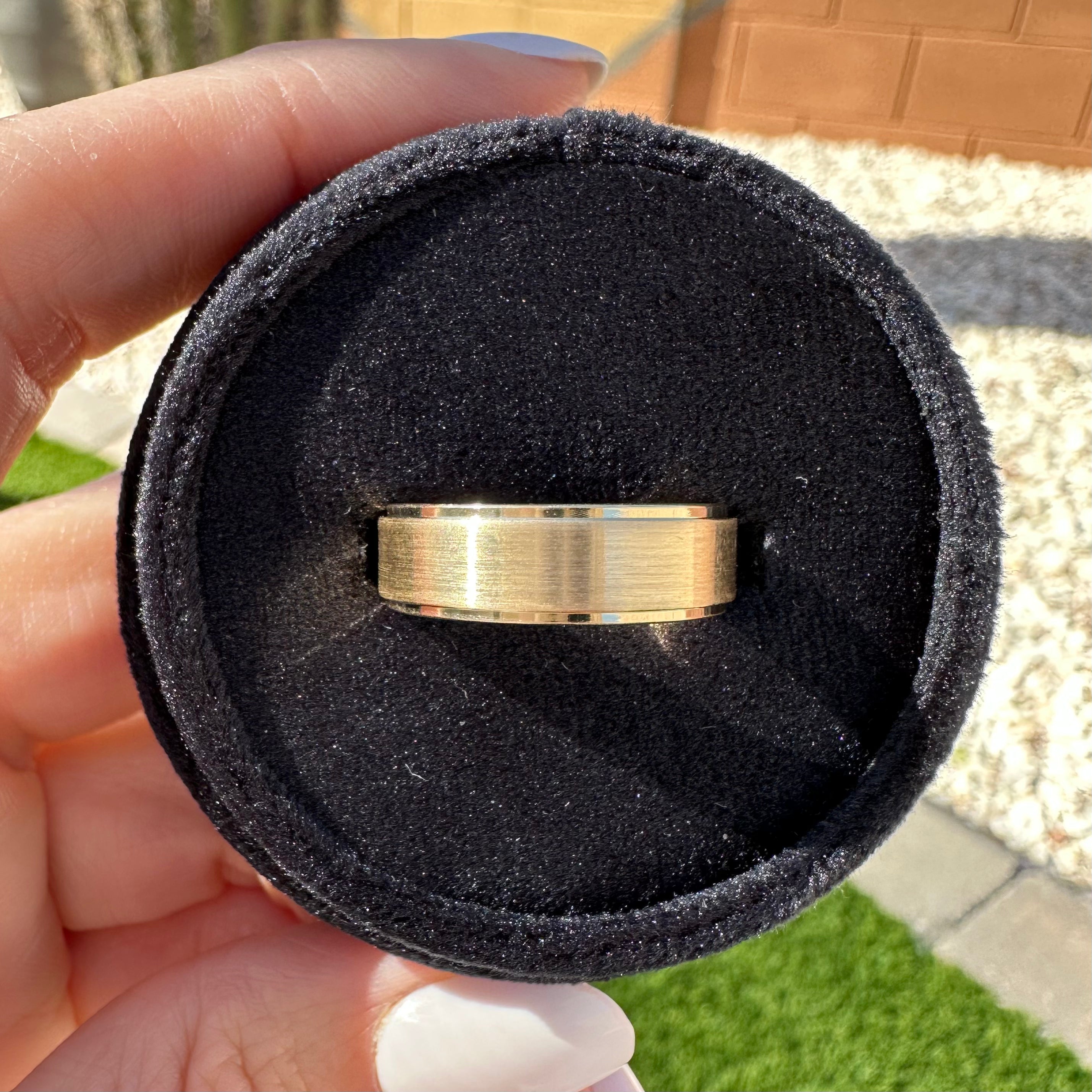 Mike 14k Yellow Gold Men's Wedding Band - TOVAA