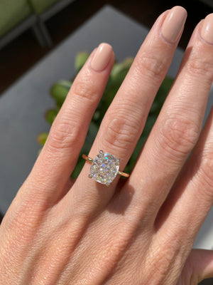 Kate (3.6ct) Cushion Moissanite Engagement Ring