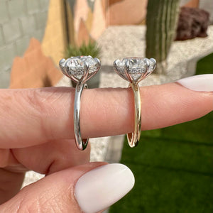 Danielle 3.5 Carat Round Moissanite Engagement Ring w/ Hidden Halo