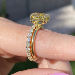 Canary yellow moissanite engagement 2025 rings