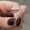 Amanda 2ct Moissanite Two Tone Engagement Ring w/ White & Yellow Gold Setting - TOVAA