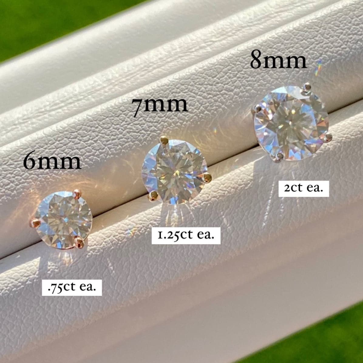 Tate Moissanite Martini Studs - TOVAA