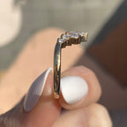 Lauren Moissanite Contour Band w/ Pear, Tapered Baguette, & Round Stones - TOVAA