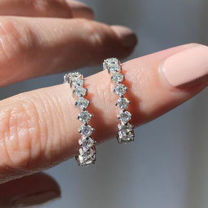 Maya 2.5mm Round Brilliant Moissanite Eternity Band - TOVAA