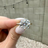 Danielle 3.5 Carat Round Moissanite Engagement Ring w/ Hidden Halo