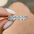 Faith Large Oval Moissanite Full Eternity Band (Size 6.5) - TOVAA 