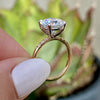 Molly 3.75ct Round Moissanite Engagement Ring w/ Hidden Pavé Halo (Size 5.25) - TOVAA