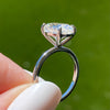 Olivia FLUSH (3ct) Oval Moissanite Engagement Ring