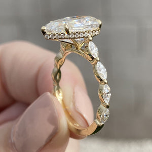 Aubrey (5.2ct) Pear Moissanite Engagement Ring