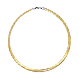 Everyday Necklace w/ 6mm Reversible Omega Chain (16") - TOVAA 