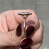 Bella Moissanite 4.7 Carat Oval Bezel Engagement Ring w/ 14k Rose Gold Setting - TOVAA
