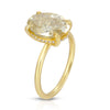 Olivia Oval Yellow Moissanite Engagement Ring (4.9ct) w/ 18k Yellow Gold Setting - TOVAA