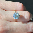 Liv 3ct Moissanite Ring w/ Colorless Stone in Size 5.5 and 14k Yellow Gold Band - TOVAA