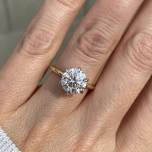 2 carat round moissanite ring deals