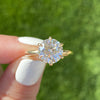 Danielle Solitaire 2.5 ct Moissanite Engagement Ring w/ 14k Yellow Gold Band - TOVAA